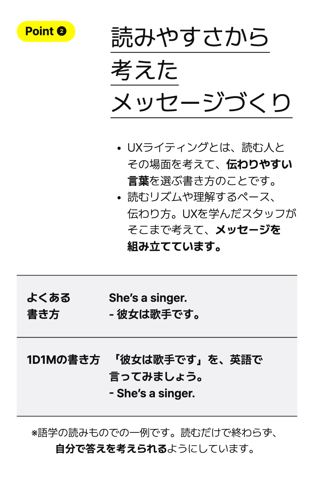 読みやすさから考えた メッセージづくり