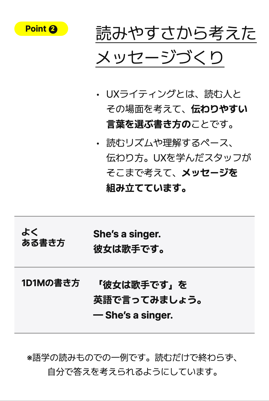 読みやすさから考えた メッセージづくり